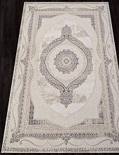 Пушистый круглый ковер SIESTA M034A BONE / GRAY
