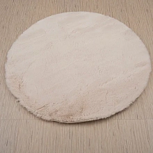 Пушистый ковер из Турции из искусственного меха Krolik 1000A T2408_BEIGE круг