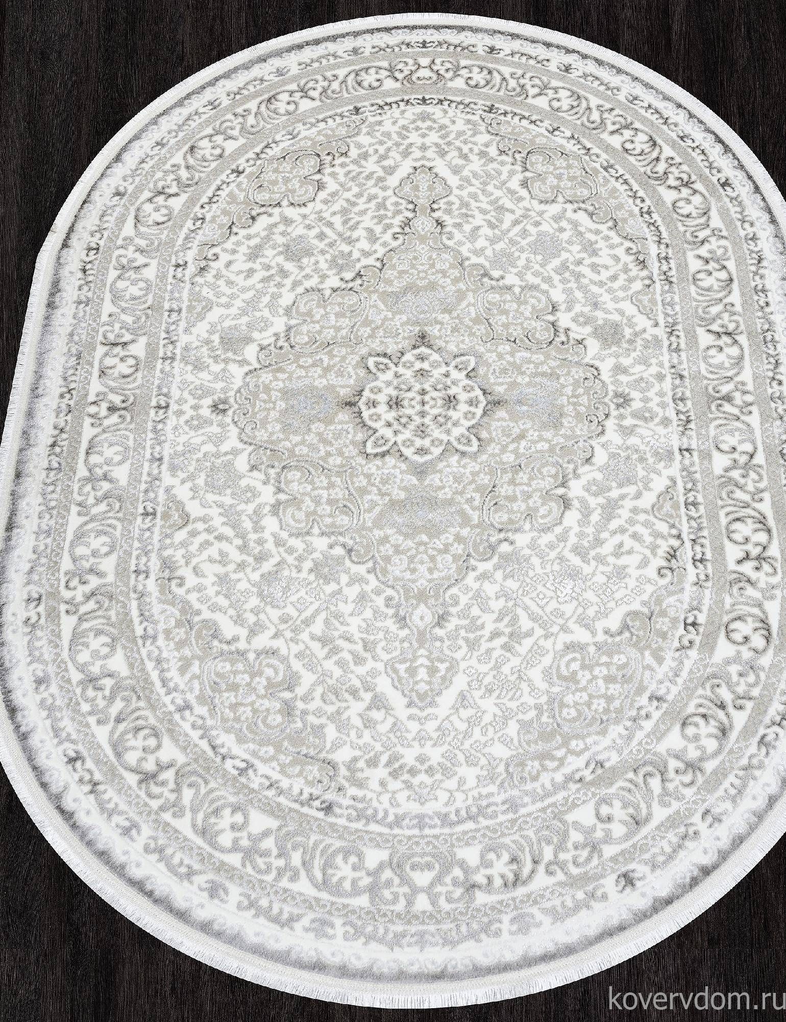 Ковер ALFANI Q011A GREY FDY / CREAM SHRINK Овал Ковер ALFANI Q011A GREY FDY / CREAM SHRINK Овал