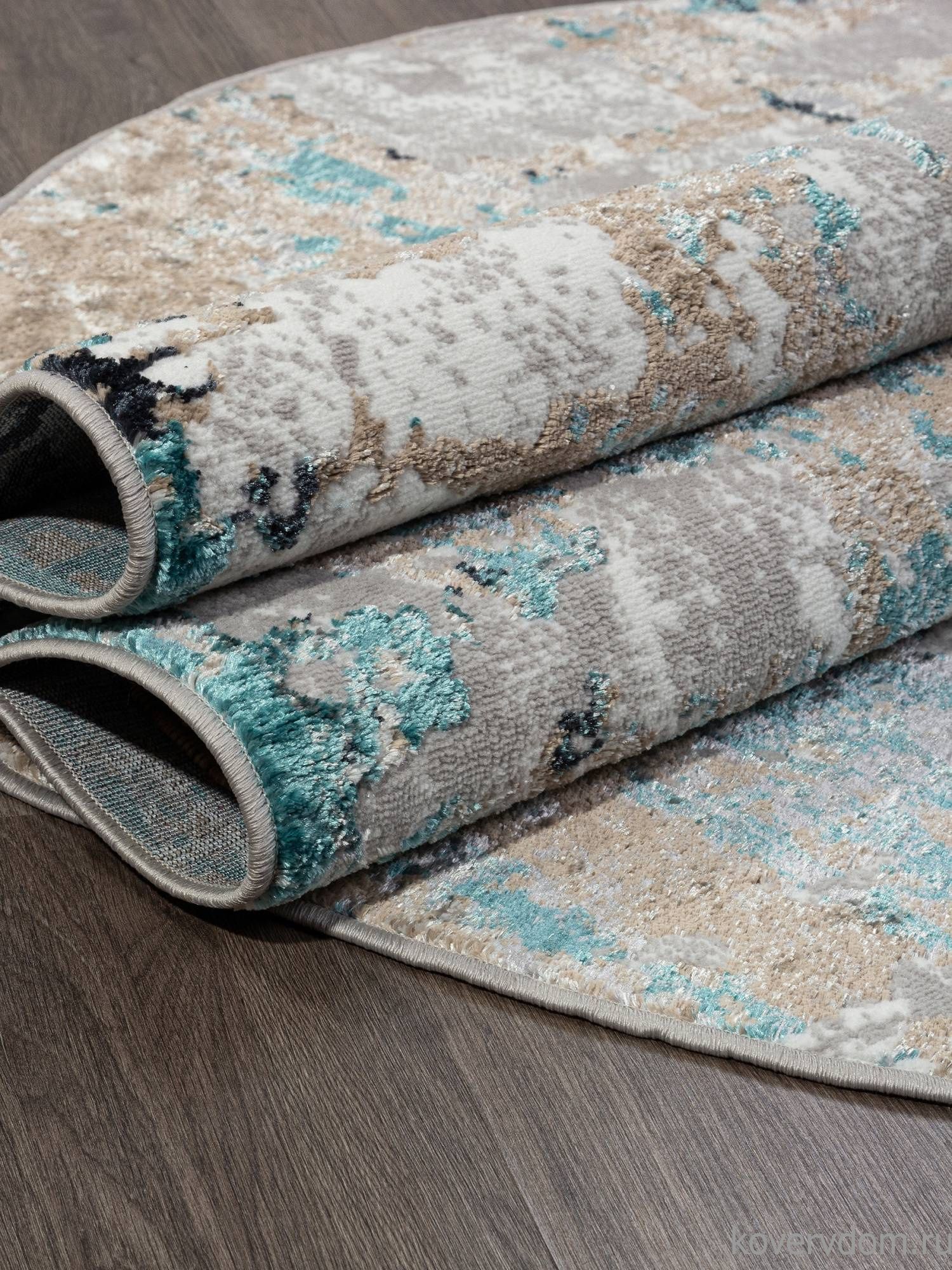 Ковер PARADIZE 01632A GREY / TURQUOISE Овал Ковер PARADIZE 01632A GREY / TURQUOISE Овал