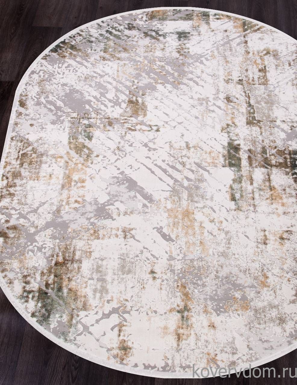 Ковер ALLURES 12123 CREAM / GREEN Овал Ковер ALLURES 12123 CREAM / GREEN Овал