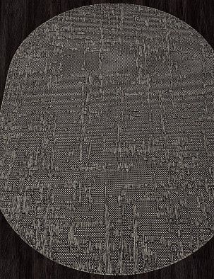 Ковер-циновка KAIR-A S136 BLACK-GRAY Овал