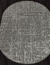 Пушистый ковер-циновка KAIR S136 GRAY Овал