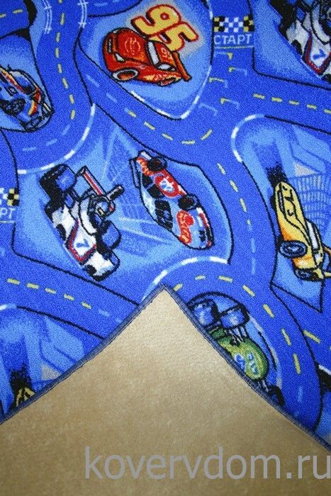 Детский ковер-палас Формула-1 синий Детский ковер-палас Формула-1 синий