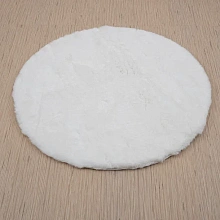 Пушистый ковер из Турции из искусственного меха Krolik 1000A T1120_CREAM круг