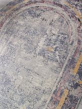 Пушистый круглый ковер ZUMMA F258 PINK Овал