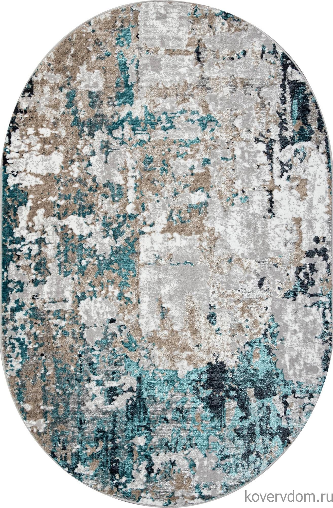Ковер PARADIZE 01632A GREY / TURQUOISE Овал Ковер PARADIZE 01632A GREY / TURQUOISE Овал