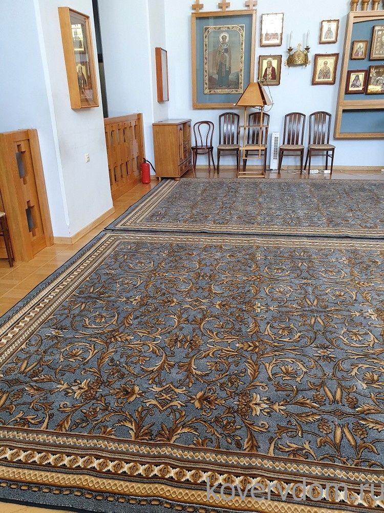 Ковровая композиция в храм 39-38 сине-голубая