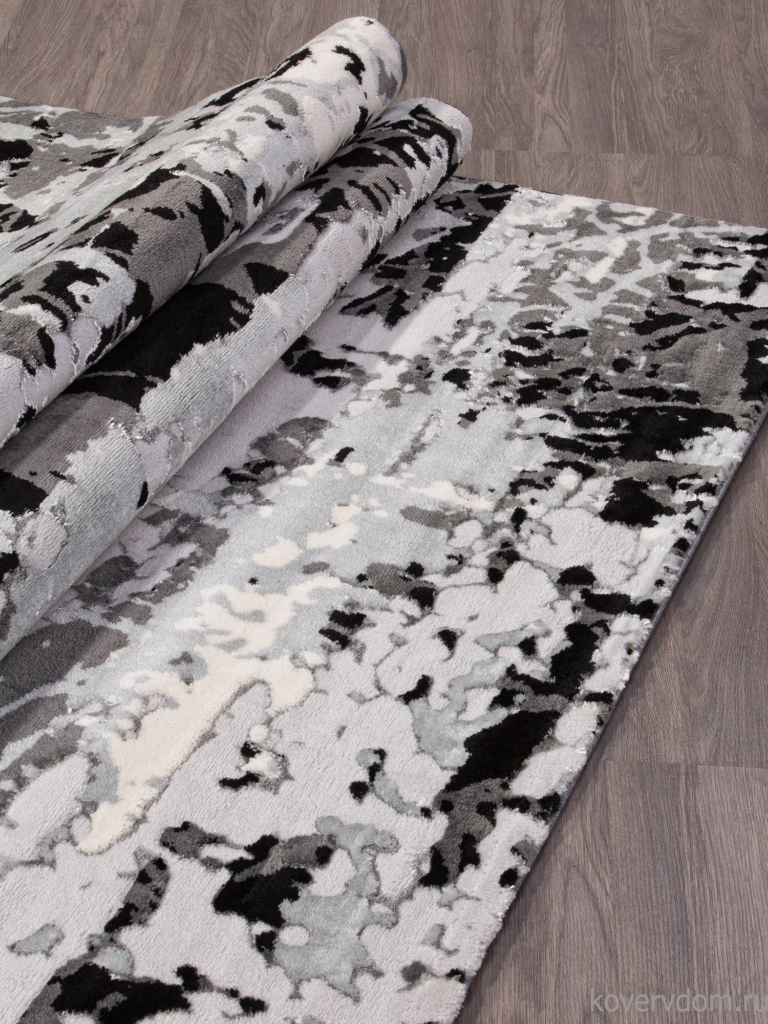 Ковер Valentino Y505A LIGHT GREY SHIRINK / BLACK Ковер Valentino Y505A LIGHT GREY SHIRINK / BLACK
