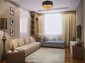 Ковер в современном стиле бежевый CUBA-A F267 BEIGE