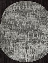 Пушистый ковер-циновка KAIR S144 GRAY Овал