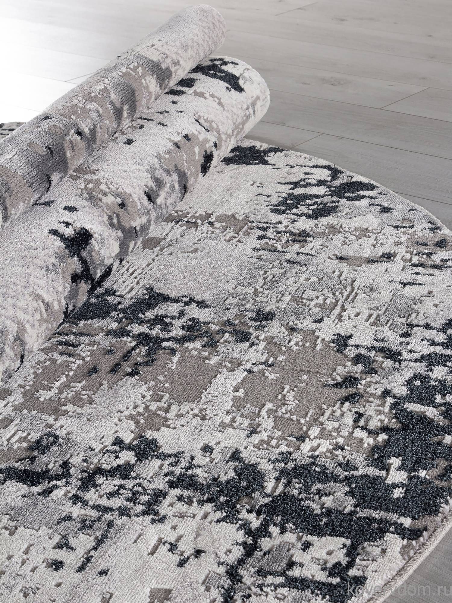 Ковер PALERMO F282 DARK GRAY Овал